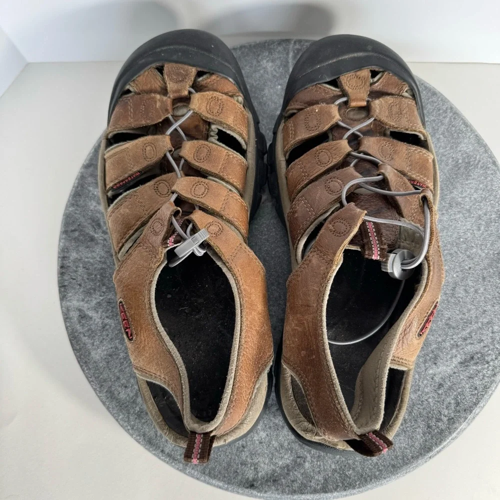 Keen Newport Brown Leather Sandals Shoes Waterproof 10